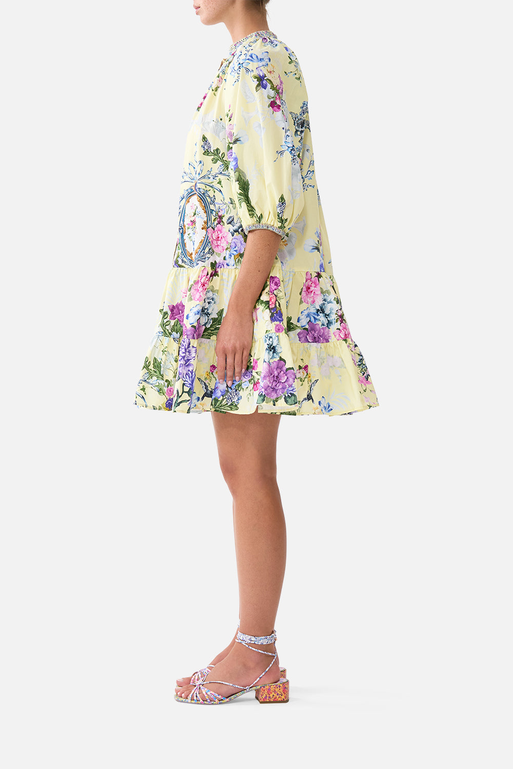 The CAMILLA PUFF SLEEVE SHIRT DRESS CHINOISERIE CHILD