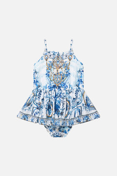 BABIES JUMP DRESS WITH FRILL NECK THE PORCELAIN PARLOUR