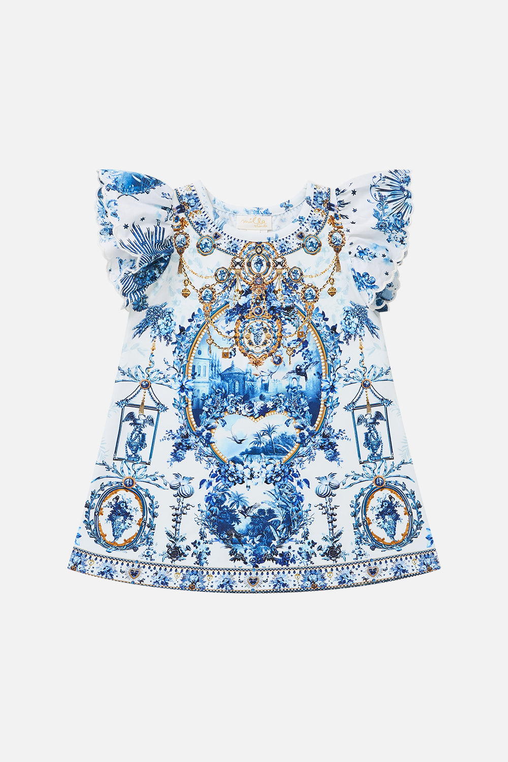 The CAMILLA BABIES EMBROIDERED SLEEVE TEE DRESS THE PORCELAIN PARLOURTHE PORCELAIN PARLOUR