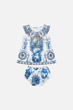 BABIES FRILL SLEEVE TOP AND BLOOMER SET THE PORCELAIN PARLOUR