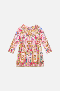 KIDS LONG SLEEVE FLEECE DRESS SHE’S NO WALLFLOWER