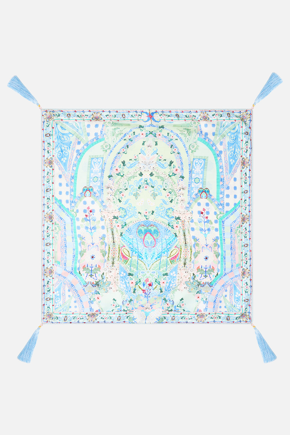 The CAMILLA LARGE SQUARE CUSHION MIDSUMMER MOSAICSMIDSUMMER MOSAICS