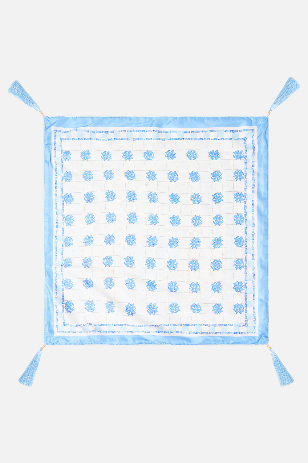 The CAMILLA LARGE SQUARE CUSHION MIDSUMMER MOSAICS