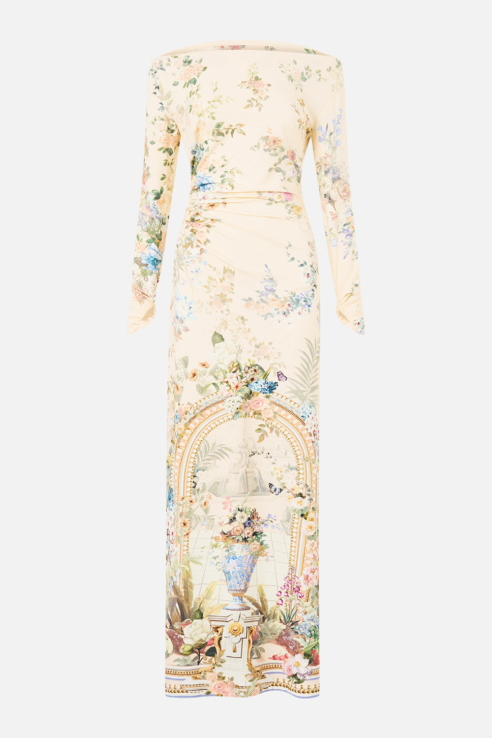 OFF SHOULDER GATHERED JERSEY DRESS MIDSUMMER MASTERPIECE