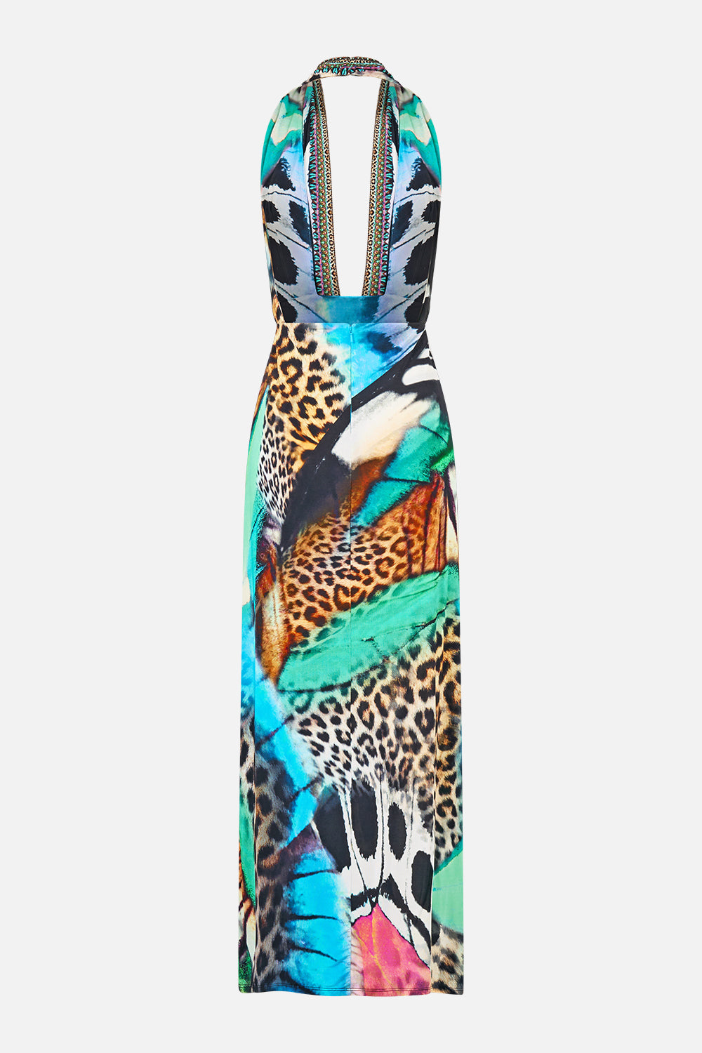 DEEP COWL PLUNGE DRESS BUTTERFLY BOHEMIA