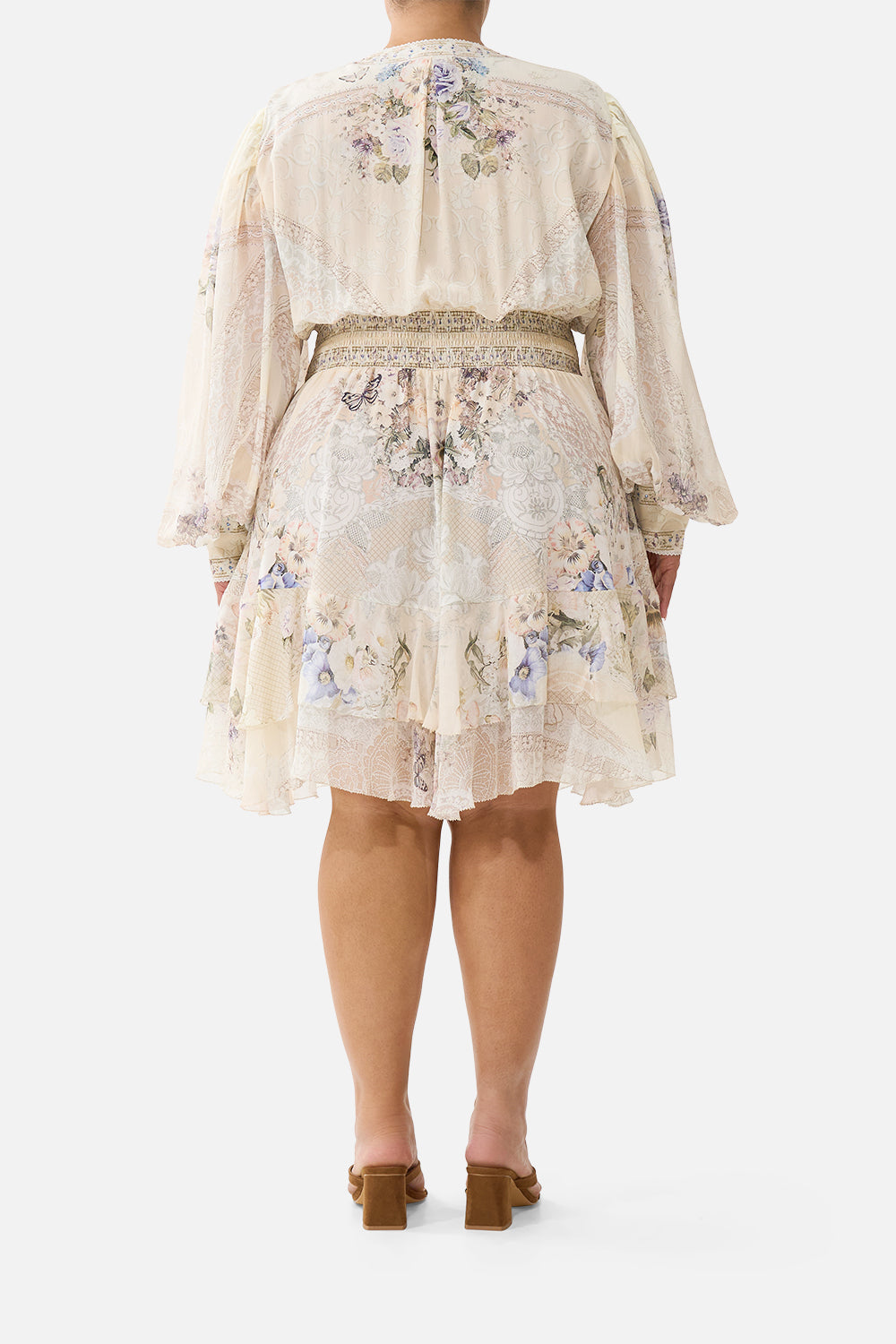 The CAMILLA BUTTON FRONT FRILL DRESS LACED WITH LOVE