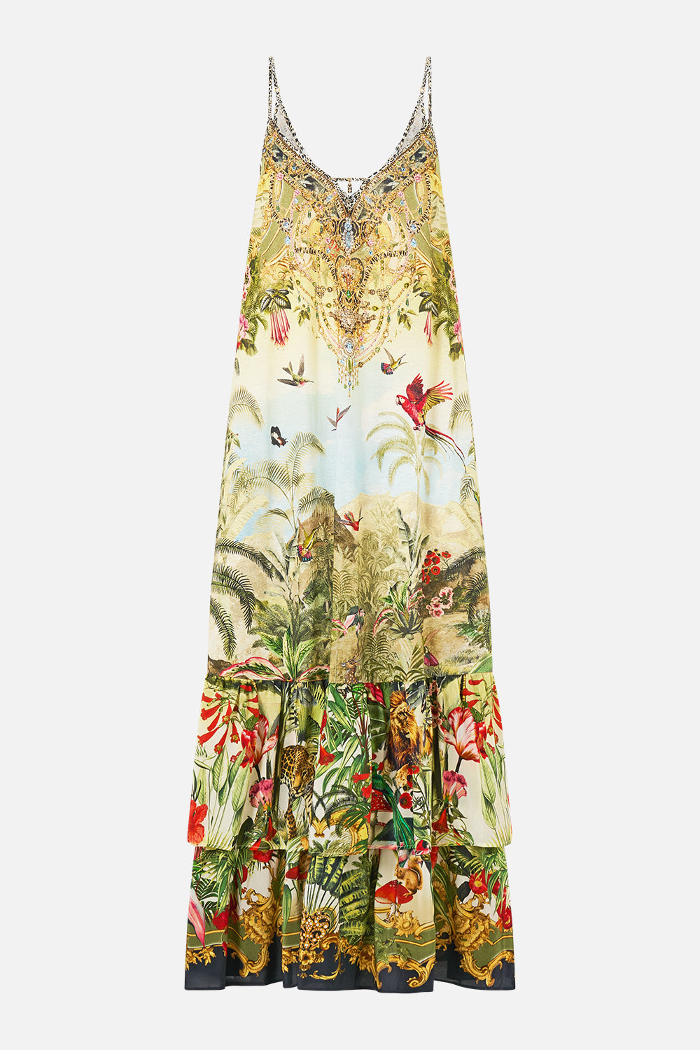 STRAPPY MAXI DRESS WITH TIERS WANDERLUST EMPIRE