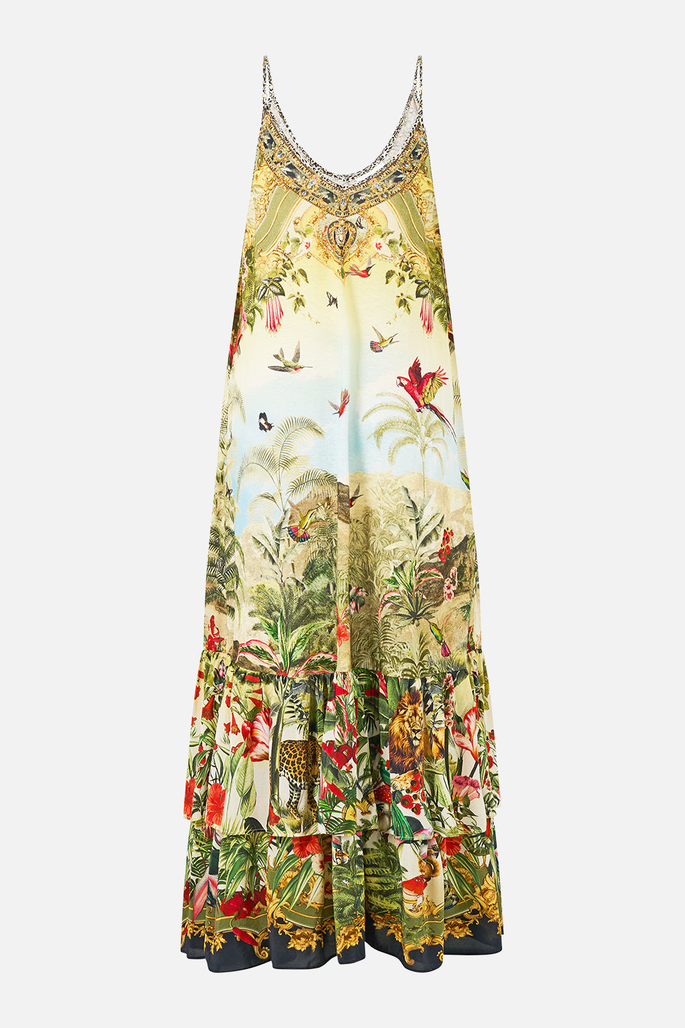The CAMILLA STRAPPY MAXI DRESS WITH TIERS WANDERLUST EMPIRE