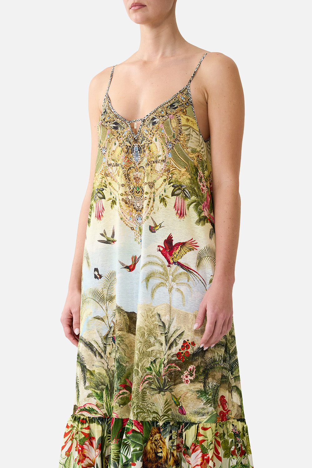 The CAMILLA STRAPPY MAXI DRESS WITH TIERS WANDERLUST EMPIRE