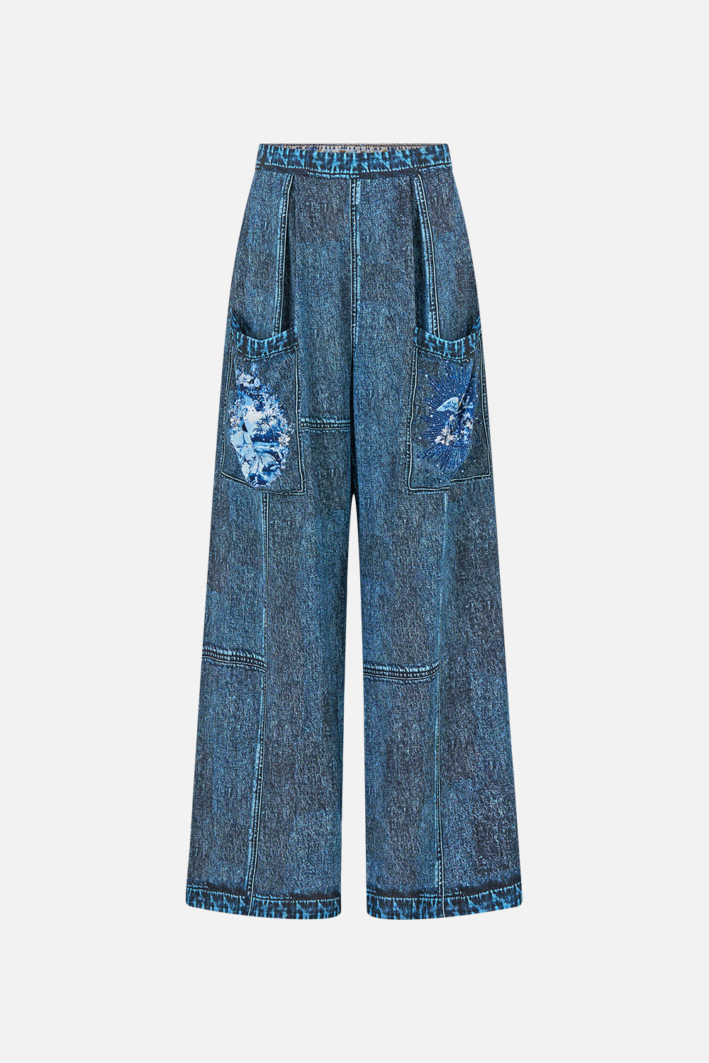 WIDE LEG TROUSER WITH FRONT POCKETS THE PORCELAIN PARLOUR