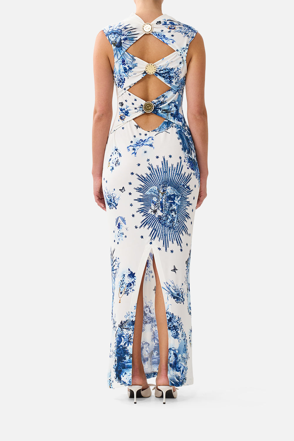 The CAMILLA BACK DETAIL TANK DRESS THE PORCELAIN PARLOUR