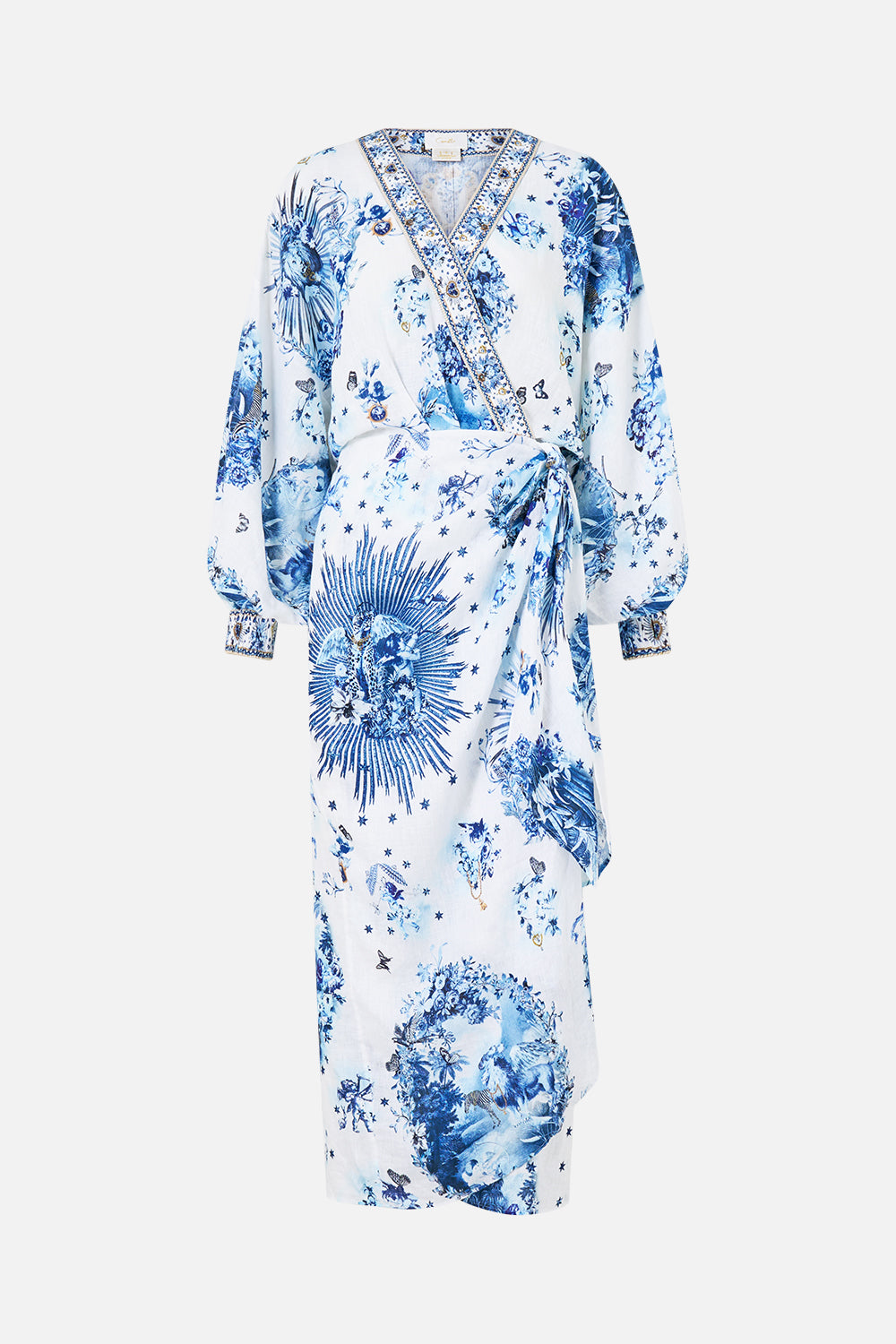 WRAP MIDI DRESS THE PORCELAIN PARLOUR