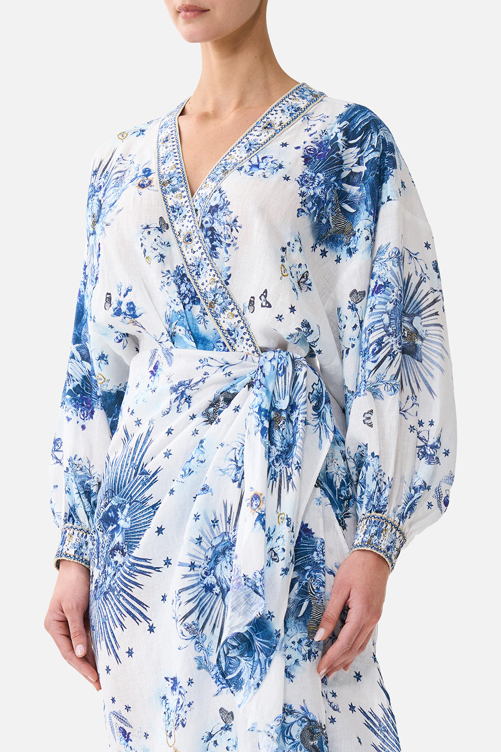 WRAP MIDI DRESS THE PORCELAIN PARLOUR