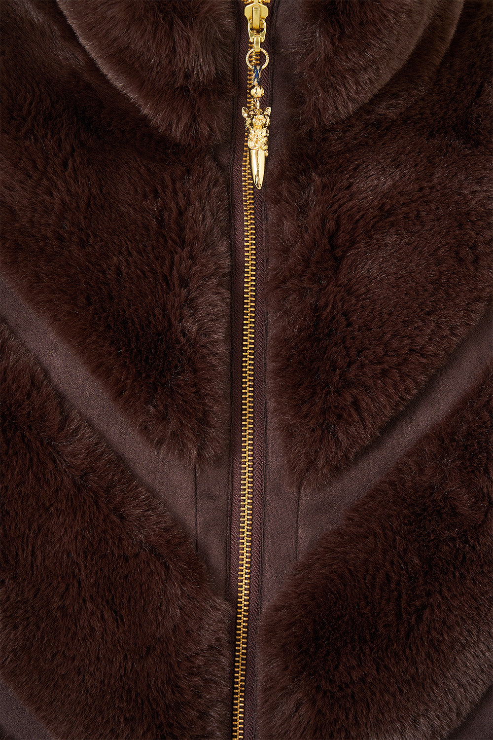 FAUX FUR STRIPE SLOUCH JACKET ANIMALS IN THE PALACE