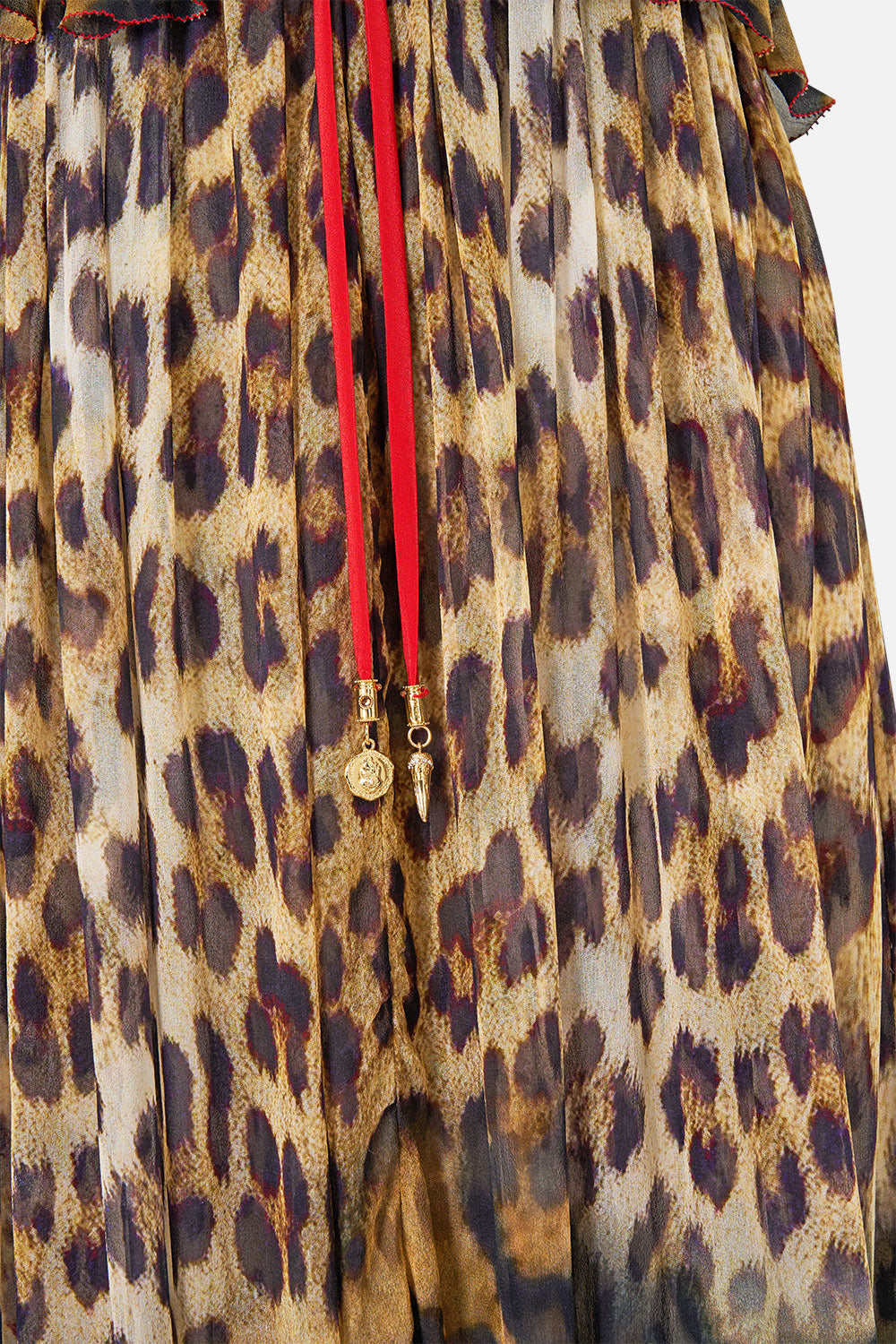 The CAMILLA FRILL BRALETTE LONG DRESS LEOTIGRA LAND