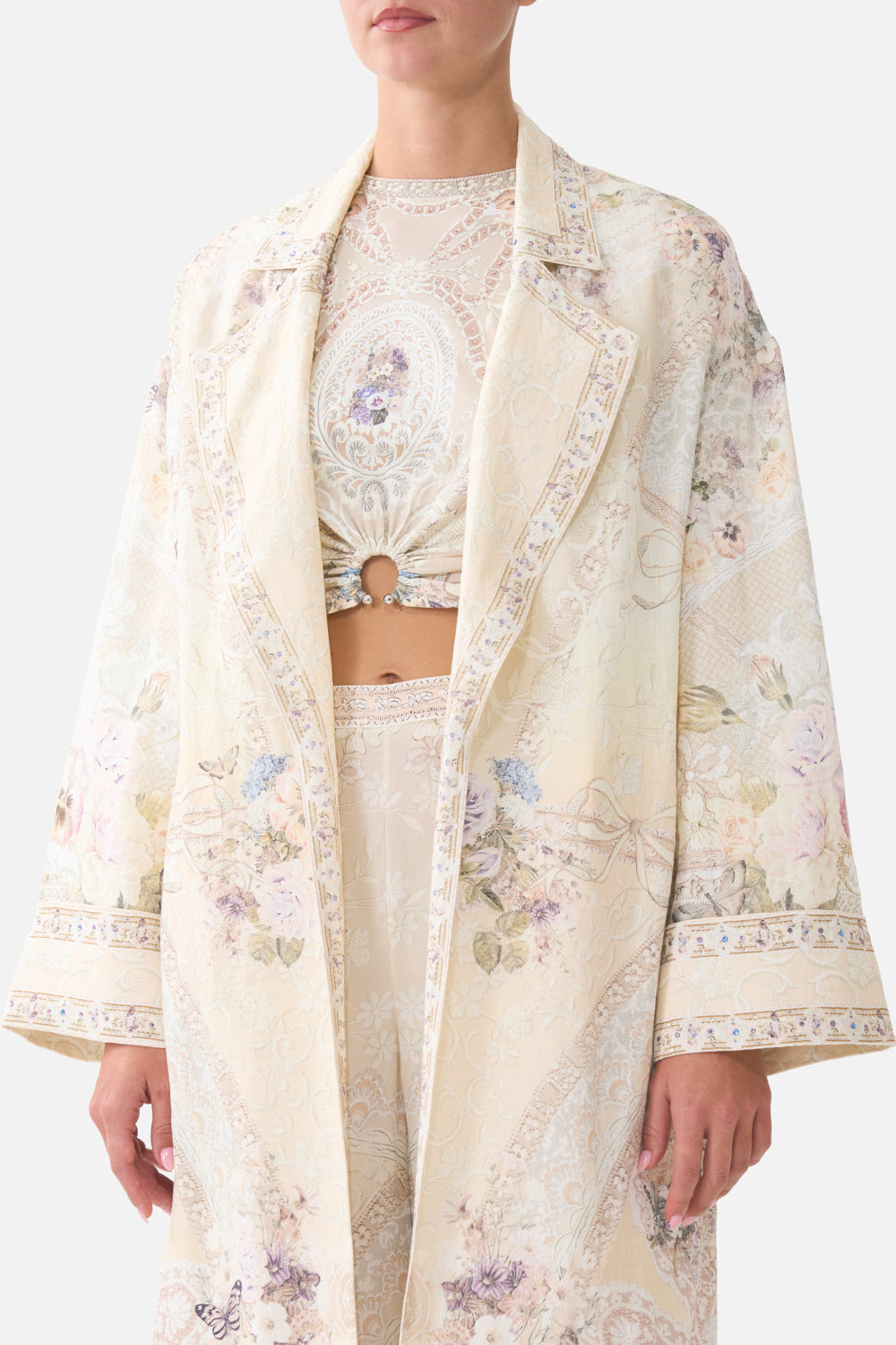 DUSTER COAT LACED WITH LOVE