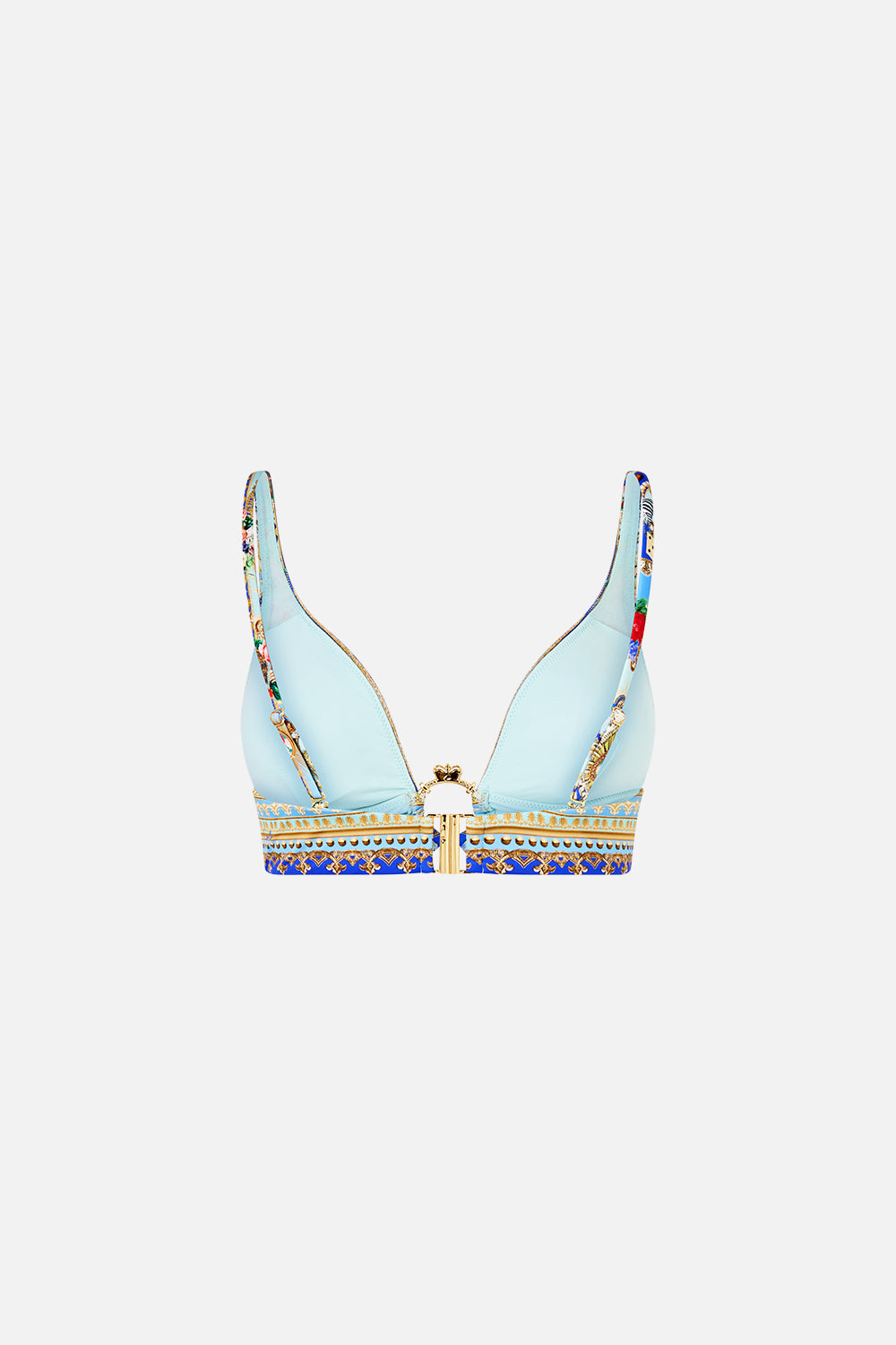 HIGH TRI BIKINI TOP WITH RING FRONT VERSES IN VINTAGE