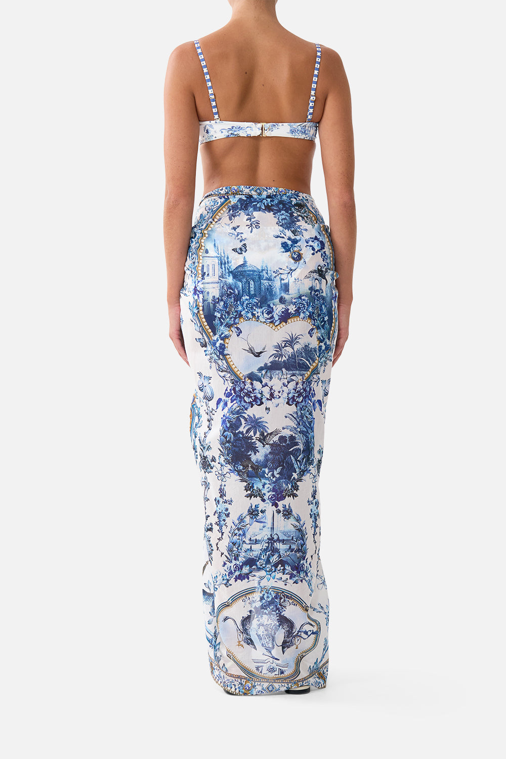 The CAMILLA MULTI WEAR LONG SARONG THE PORCELAIN PARLOUR
