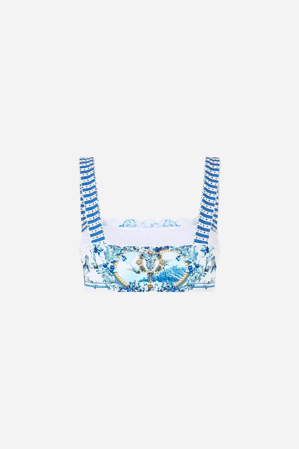 SQUARE NECK WIDE STRAP BIKINI TOP THE PORCELAIN PARLOUR