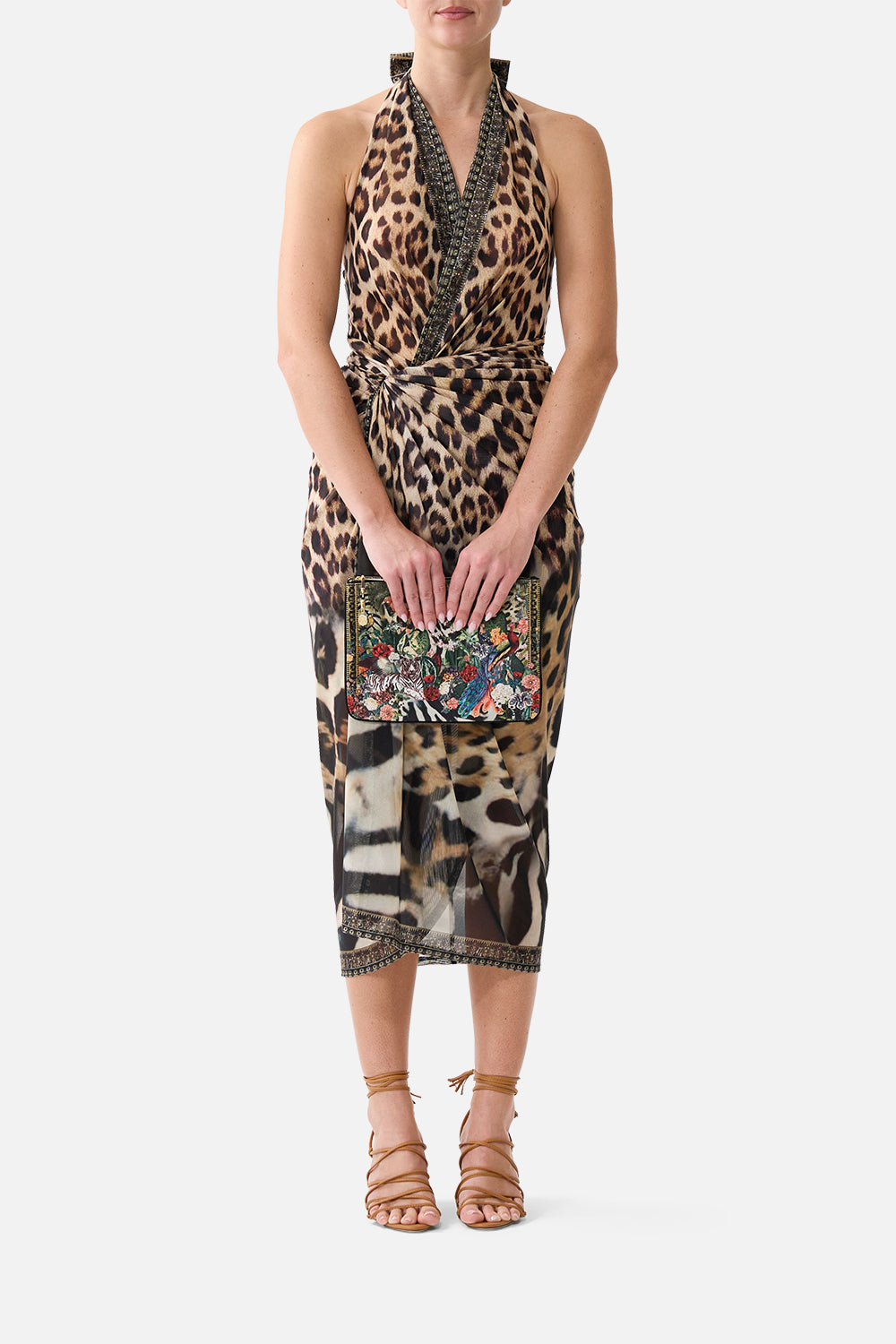 SMALL CANVAS CLUTCH LEOTIGRA LAND