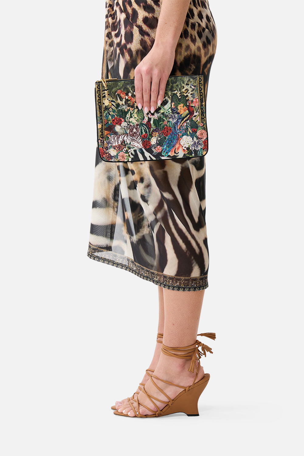 SMALL CANVAS CLUTCH LEOTIGRA LAND