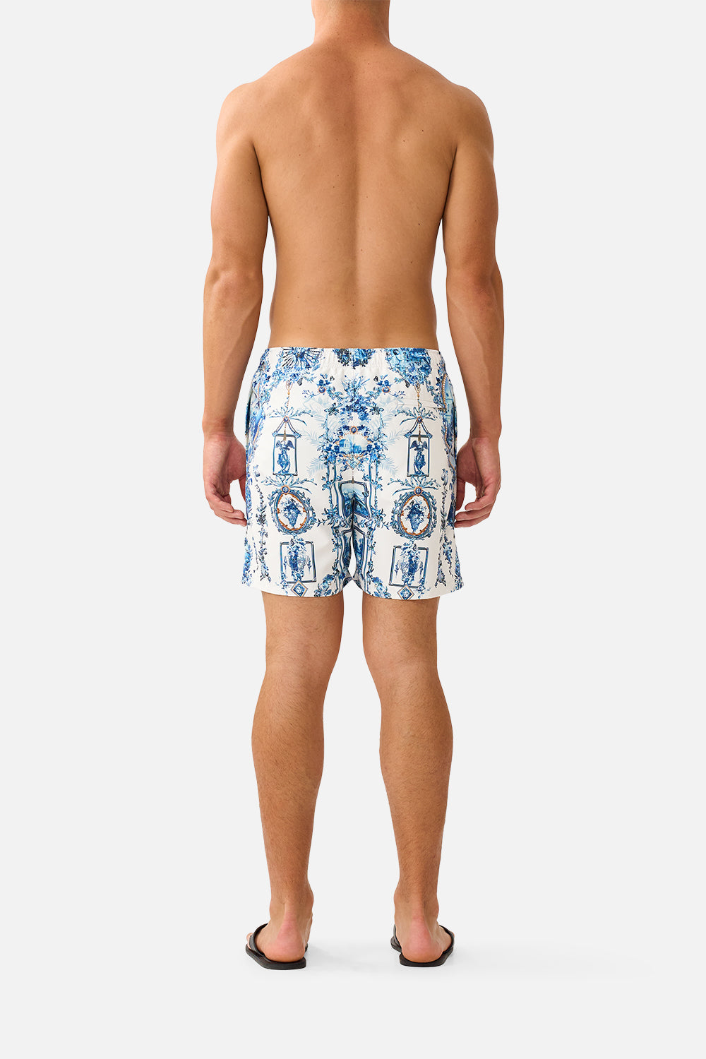 The CAMILLA MID LENGTH BOARDSHORT WITH ELASTIC WAIST THE PORCELAIN PARLOUR