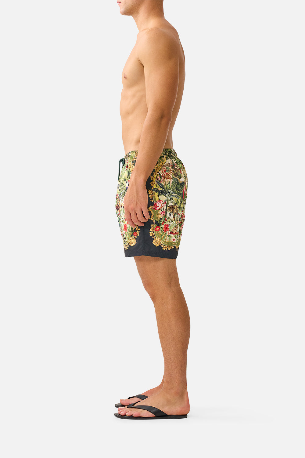 The CAMILLA MID LENGTH BOARDSHORT WITH ELASTIC WAIST WANDERLUST EMPIRE