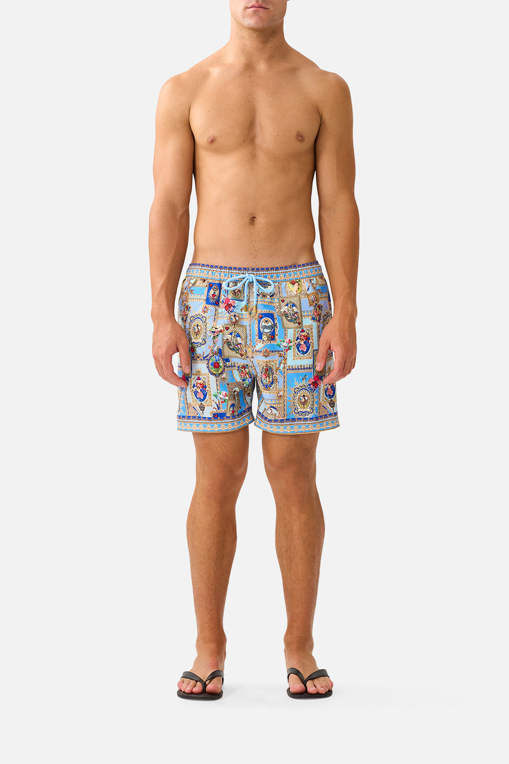 The CAMILLA MID LENGTH BOARDSHORT WITH ELASTIC WAIST VERSES IN VINTAGEVERSES IN VINTAGE