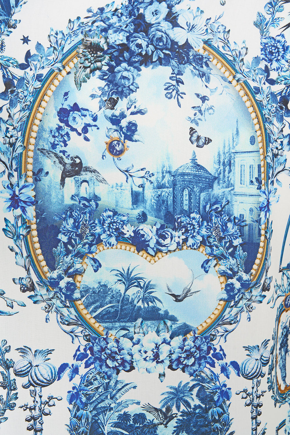 The CAMILLA SHORT SLEEVE CAMP COLLARED SHIRT THE PORCELAIN PARLOUR
