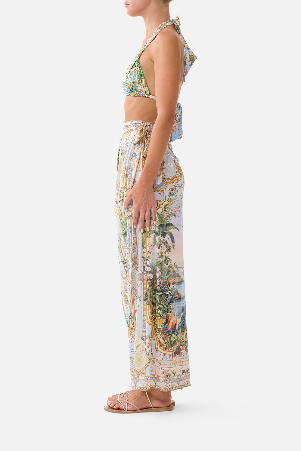 The CAMILLA DRAPED WRAP MAXI SARONG WITH TIE WAIST SISI SOCIETY