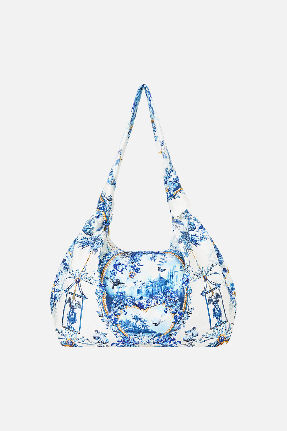 The CAMILLA SLOUCH SHOULDER BAG WITH KNOT DETAILS THE PORCELAIN PARLOURTHE PORCELAIN PARLOUR