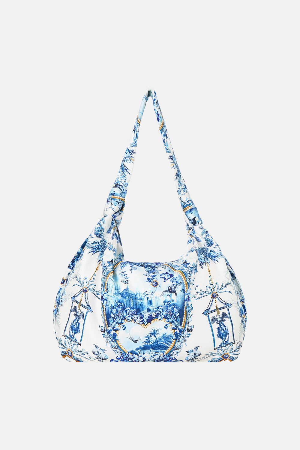 The CAMILLA SLOUCH SHOULDER BAG WITH KNOT DETAILS THE PORCELAIN PARLOUR