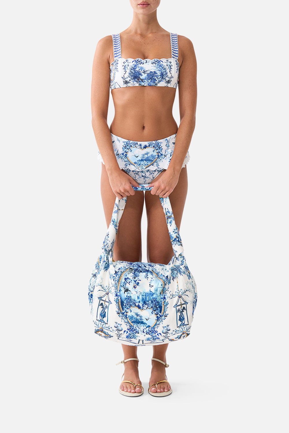The CAMILLA SLOUCH SHOULDER BAG WITH KNOT DETAILS THE PORCELAIN PARLOUR