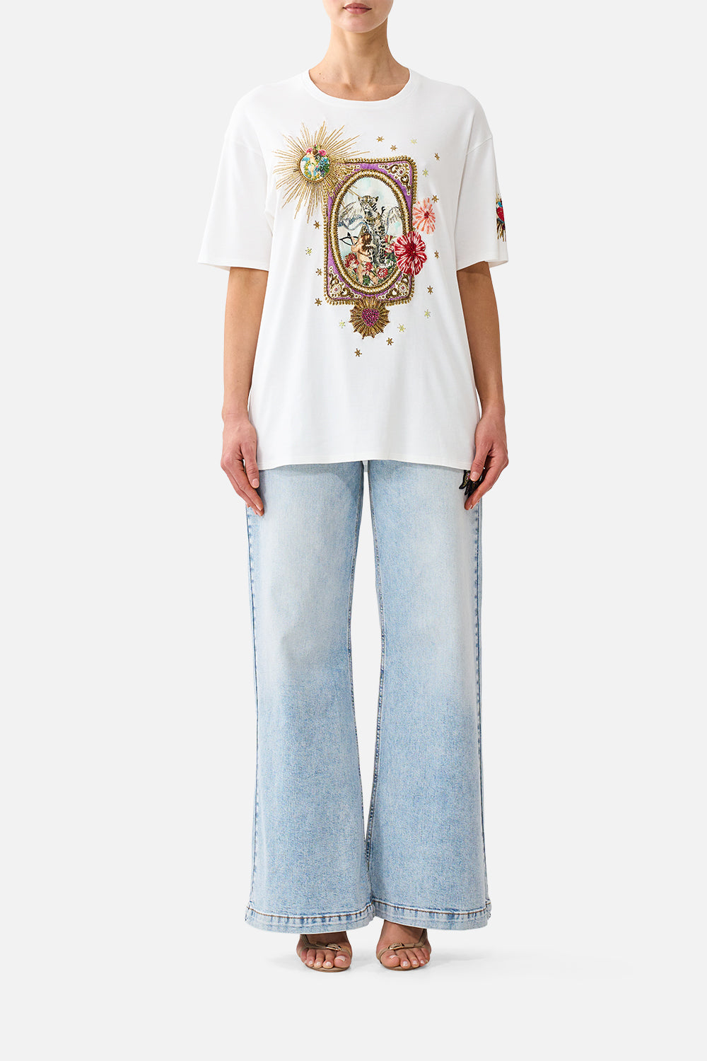 OVERSIZED BAND TEE PAINTED PRAYERS