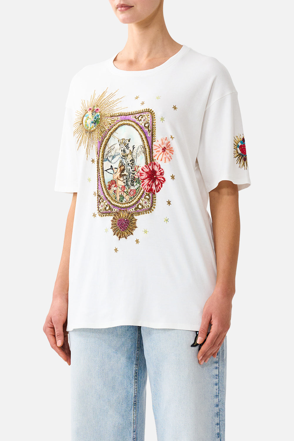 OVERSIZED BAND TEE PAINTED PRAYERS