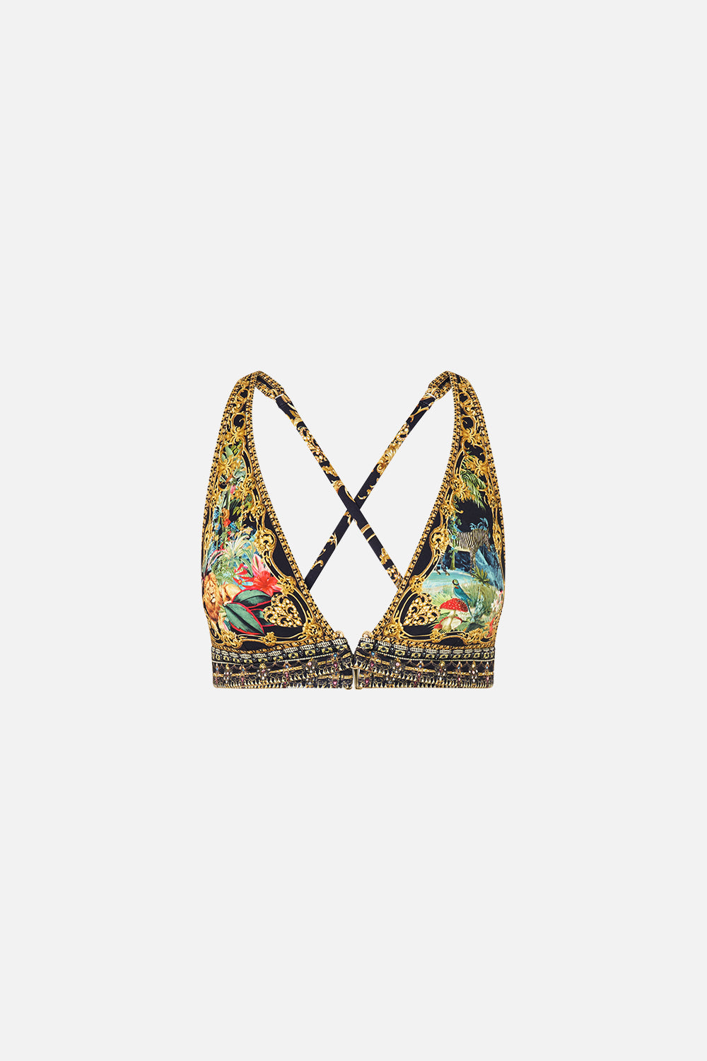 The CAMILLA HIGH TRI BIKINI TOP WITH FRONT TRIM PALACE ZOOLOGY