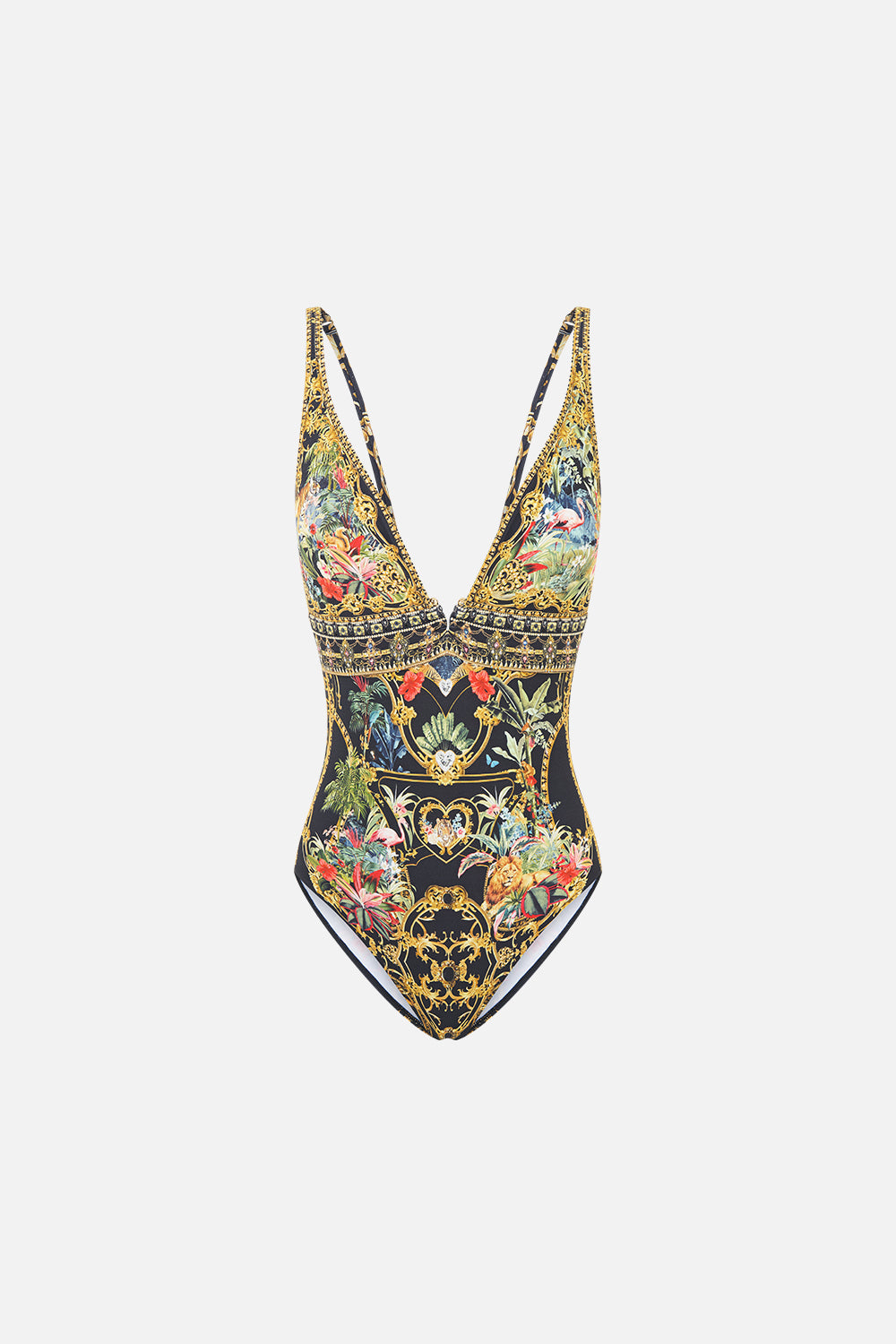 The CAMILLA HIGH TRI ONE PIECE W FRONT TRIM PALACE ZOOLOGY