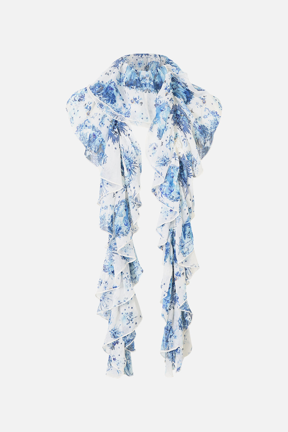 The CAMILLA RUFFLE SCARF THE PORCELAIN PARLOUR