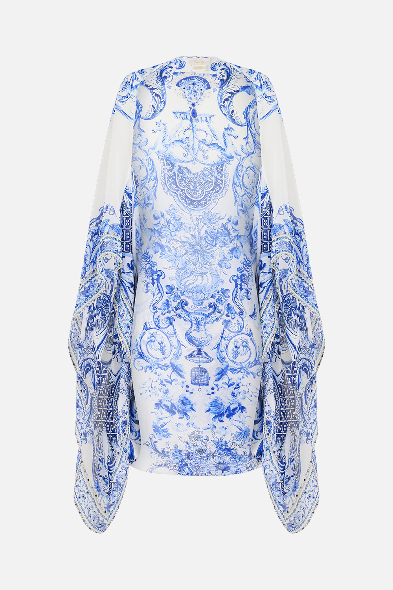 SILK CHIFFON SHRUG CERAMIC PANORAMIC