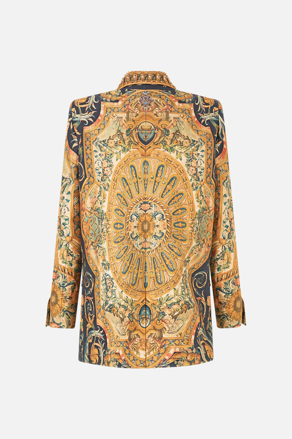 The CAMILLA Jacket With Pocket Detail in our Museum Memoirs print.