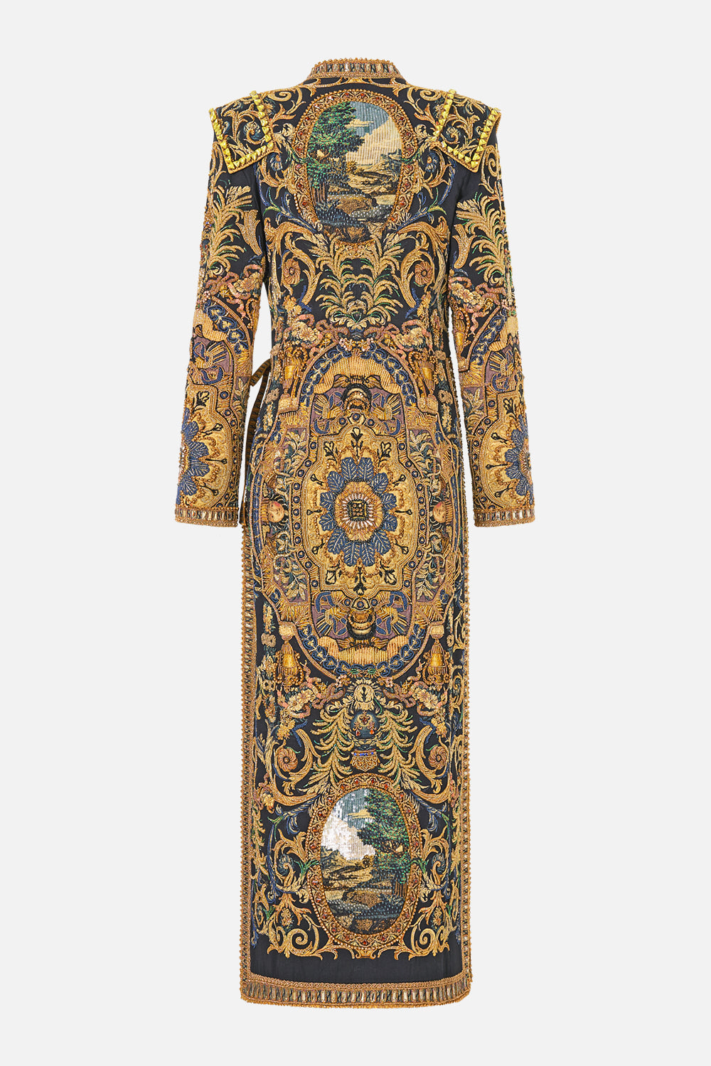 The CAMILLA Cross Over Coat in our Museum Memoirs print.