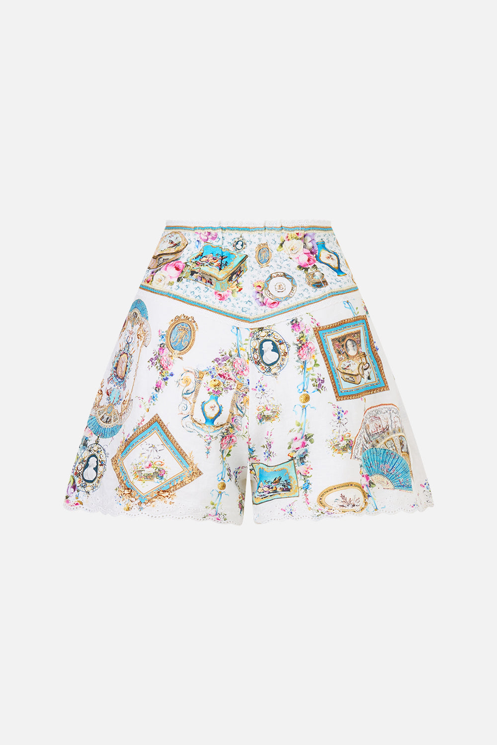The CAMILLA Corset Waist Short in our Art For The Artisans print.