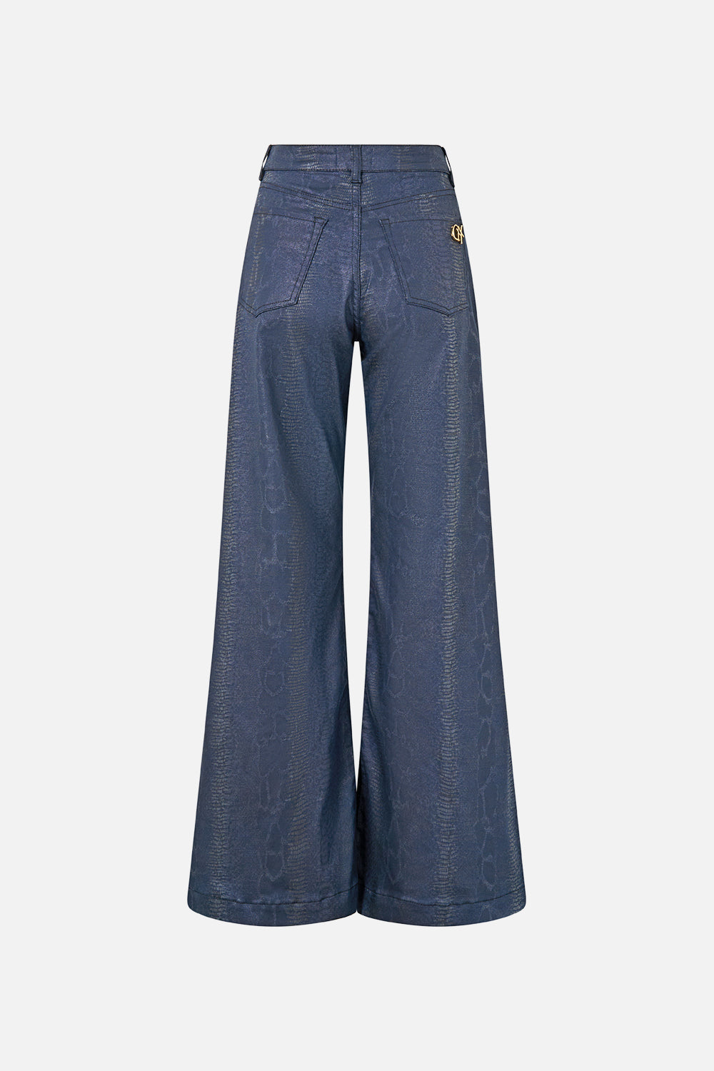 AMANDA FLARE JEAN WITH HARDWARE DETAIL DENIM
