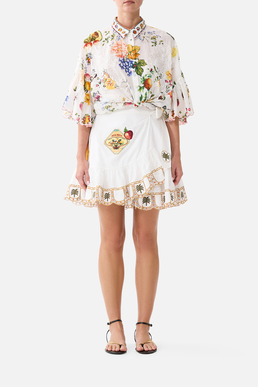 RUFFLE HEM WRAP SKIRT VA VA VINTAGE
