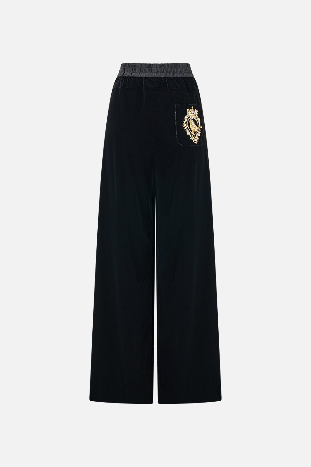 VELVET RELAXED TRACK PANT WITH SIDE PANEL LEOPARD LIBERTINE