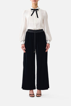 VELVET RELAXED TRACK PANT WITH SIDE PANEL LEOPARD LIBERTINE