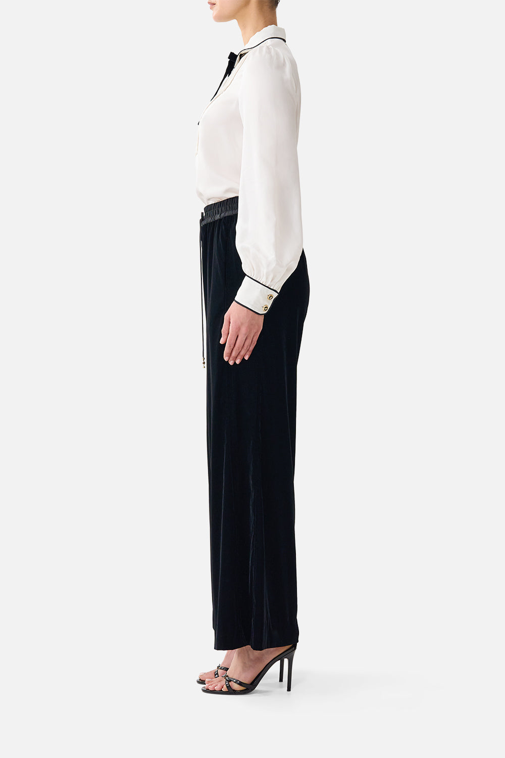 VELVET RELAXED TRACK PANT WITH SIDE PANEL LEOPARD LIBERTINE