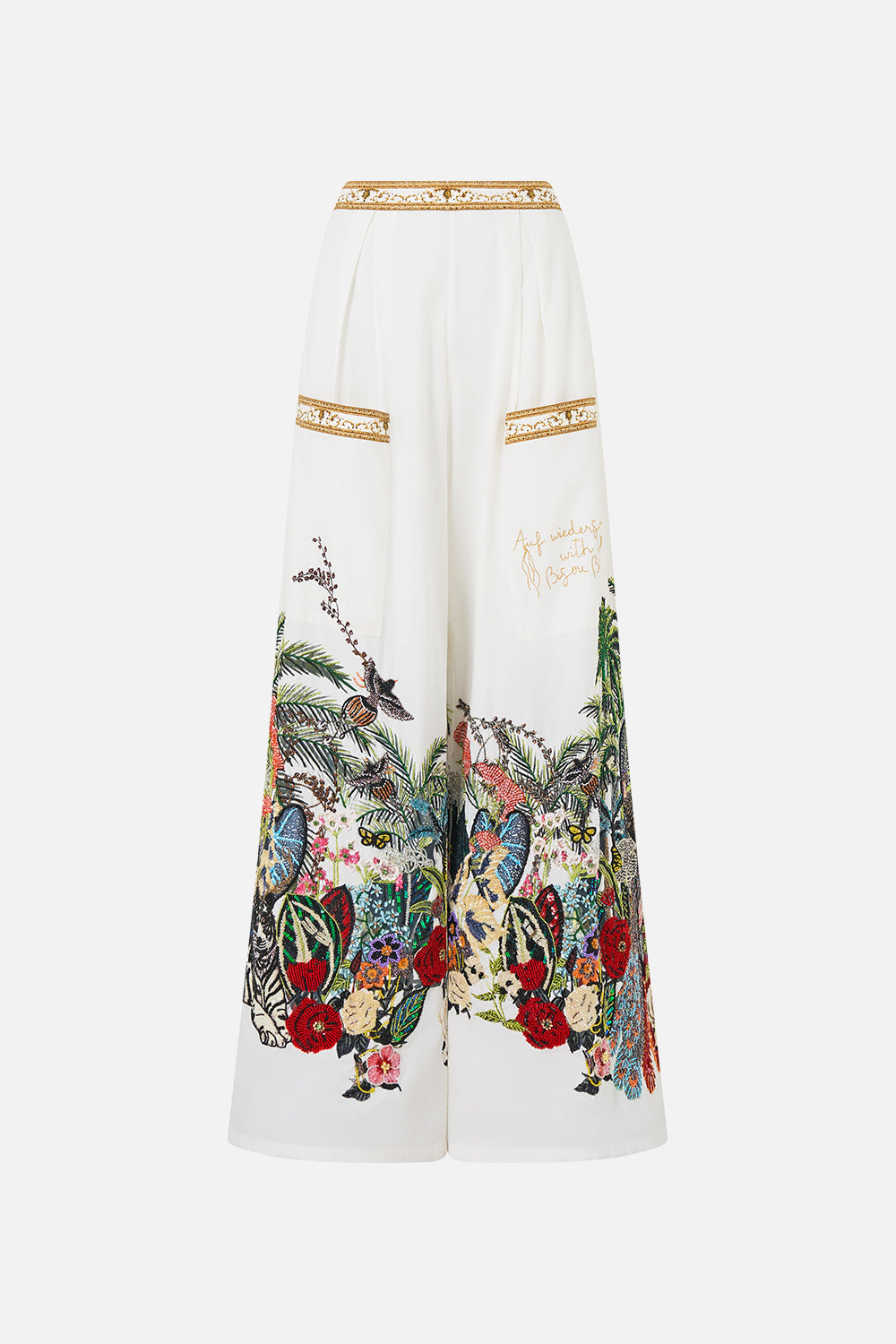 The CAMILLA WIDE LEG TROUSER WITH FRONT POCKETS WANDERLUST EMPIRE