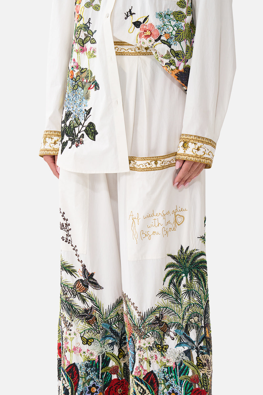 The CAMILLA WIDE LEG TROUSER WITH FRONT POCKETS WANDERLUST EMPIRE