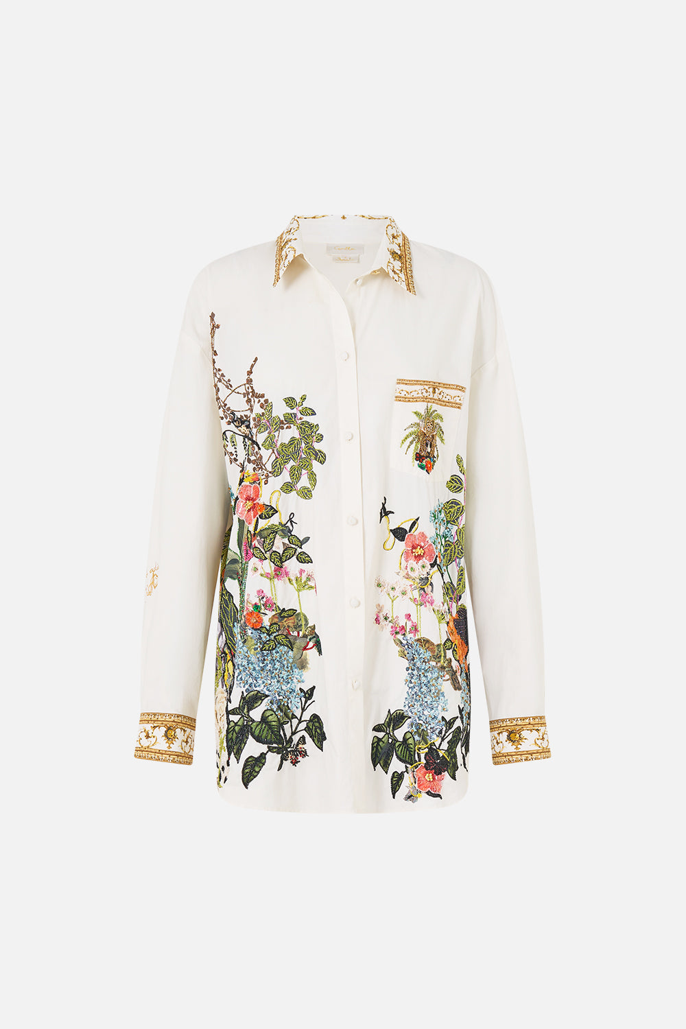 The CAMILLA LONG SLEEVE OVERSIZED SHIRT WITH POCKET WANDERLUST EMPIRE